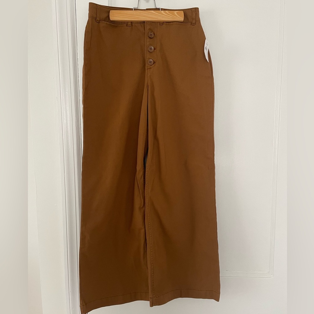 Old Navy Extra High-Waisted Button-Fly Crop Wide-Leg Pants for Women - size 2